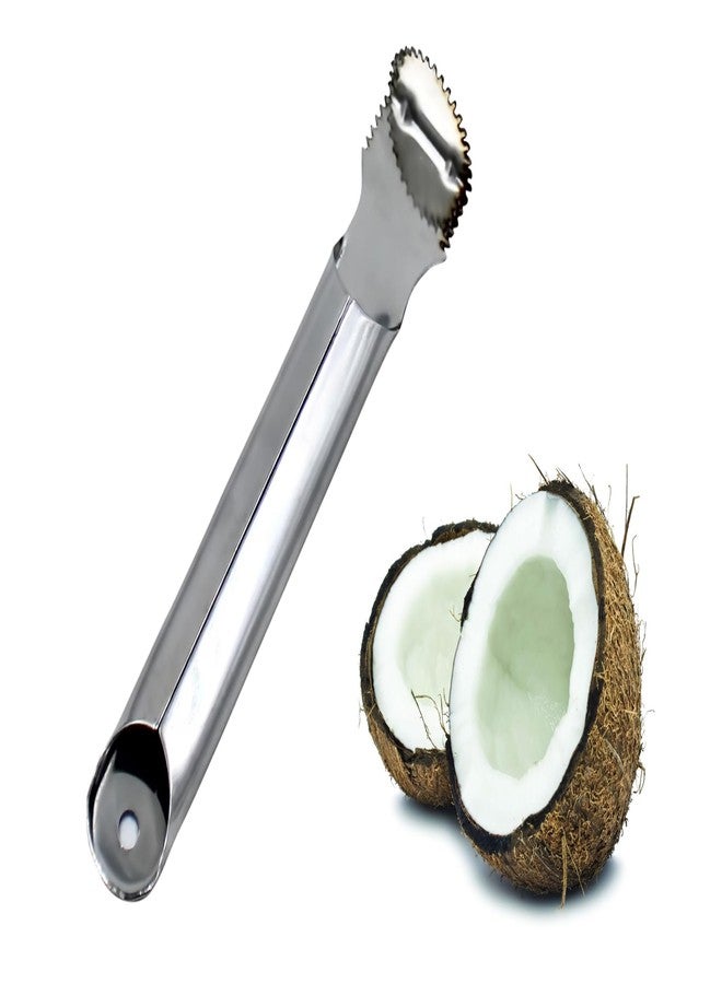 Ervio Stainless Steel Coconut Opener Tool Pack of 2 | Heavy Duty Coconut Scraper & Peeler | Manual Coconut Shell Remover for Home & Commercial Kitchen Use - Image 2